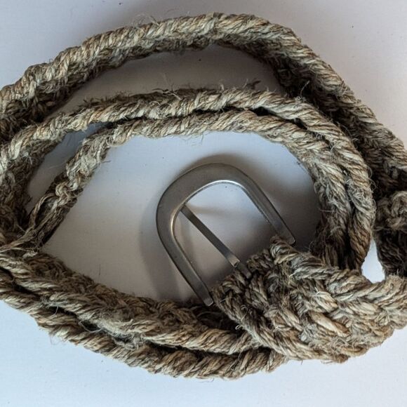 Hemp handmade belt tan natural fibers - Picture 1 of 4